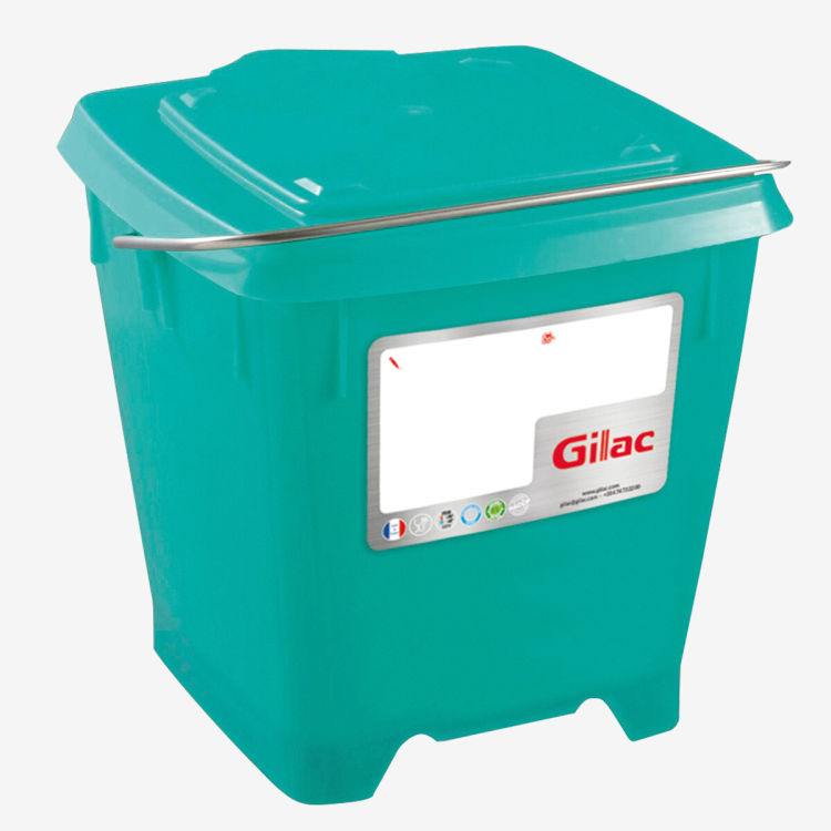 Seau carré HACCP 12 L avec couvercle étanche