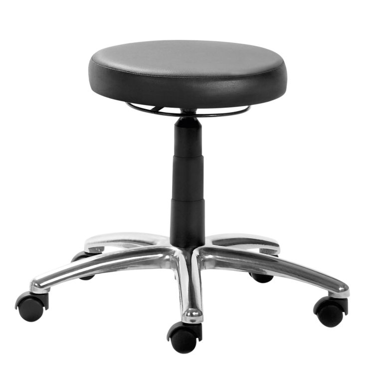 Drehhocker 1256, Kunstleder, Teppichbodenrollen