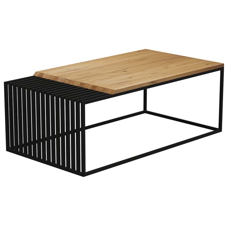 Couchtisch 'Paul', Wildeiche, 100 x 40 x 60 cm