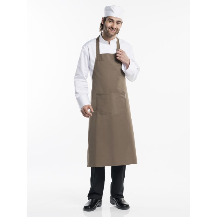 Latzschürze Taupe W75 – L100