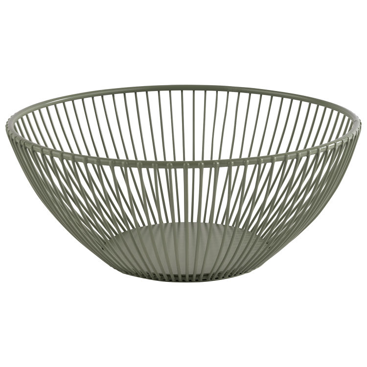 Korb -SVART- Ø 20 cm, H: 8 cm Metall Farbe: whisper white