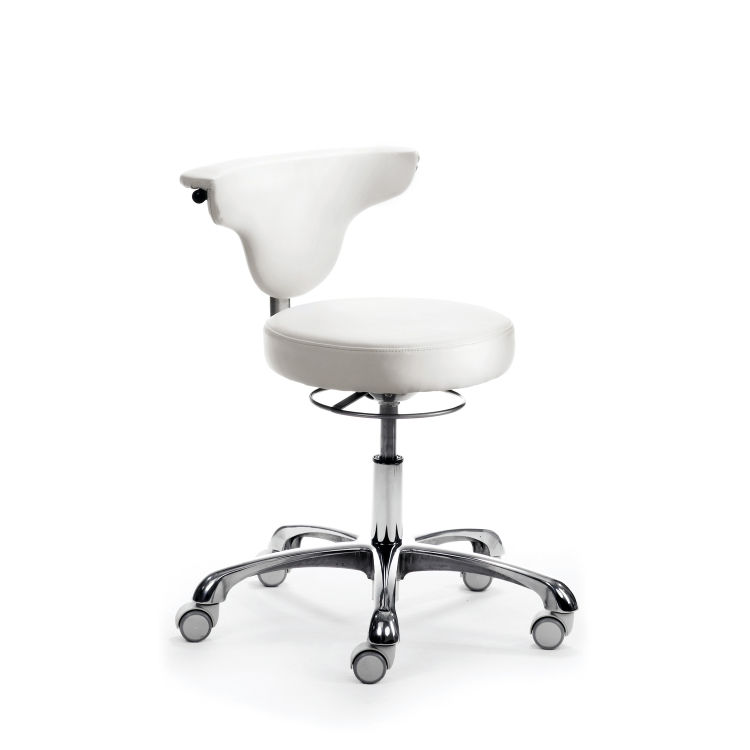 Funktionsdrehstuhl 1252, Kunstleder, Hartbodenrollen