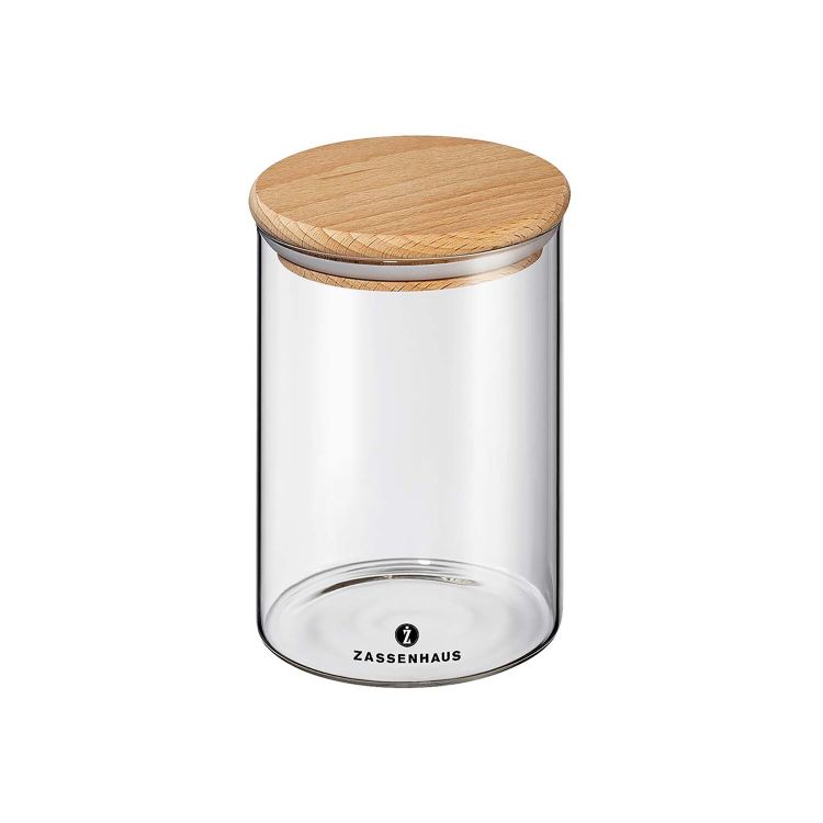 Zassenhaus Vorratsglas mit Holzdeckel 850 ml