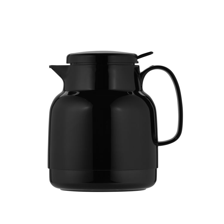 Isolierkanne 1,0 l schwarz m. Drucktaste