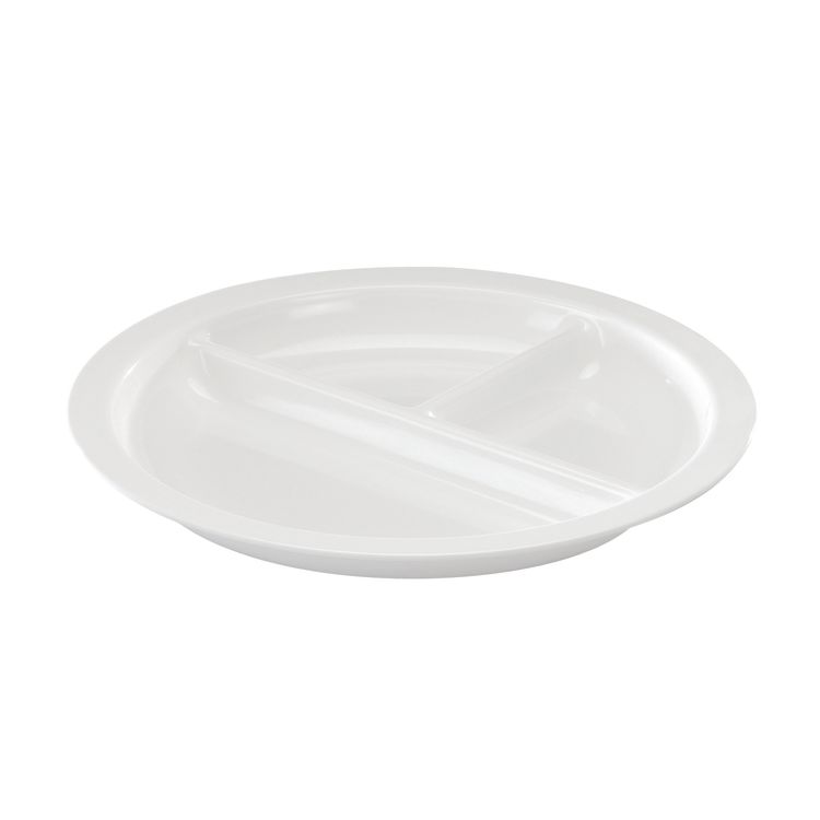 Menüteller, 3-geteilt, rund