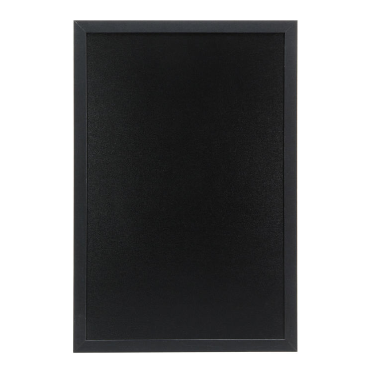 Wandtafel Woody – Holz mit schwarz lackiertem Finish – Kreidestift und Montageset inklusive