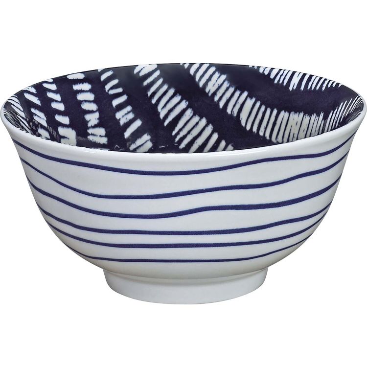 Schüssel 'Striche' aus Porzellan