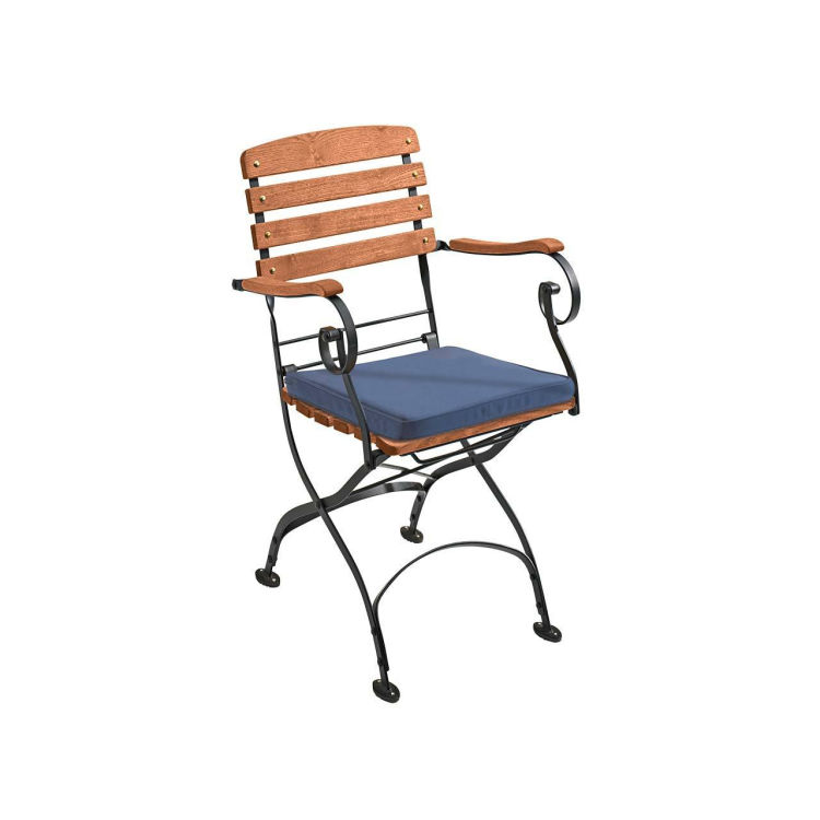 Auflage für Gartensessel 'Maja' 41 x 42 x 4,5 cm, Bezug aus Polyester, blau