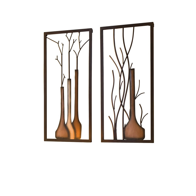 Wandbild Vase handbemalt