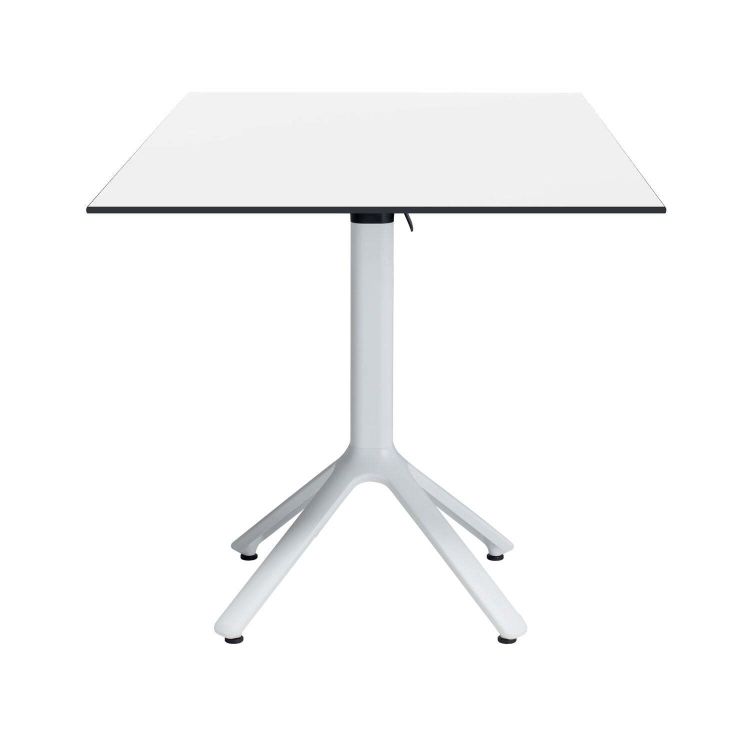 Klappbarer quadratischer Outdoor-Tisch Nemo weiß 70x70