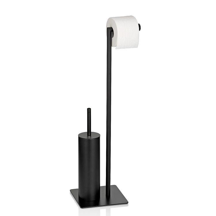 Toilettengarnitur Style Metall schwarz 20,0x20,0x71,0cm
