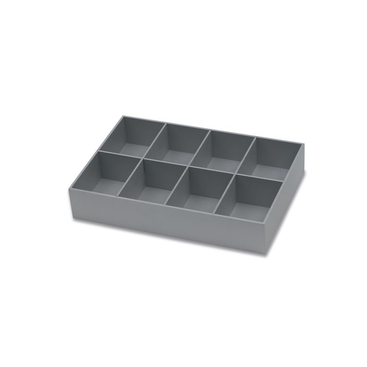 Kleinartikelkasten Holz, perlhellgrau, lackiert