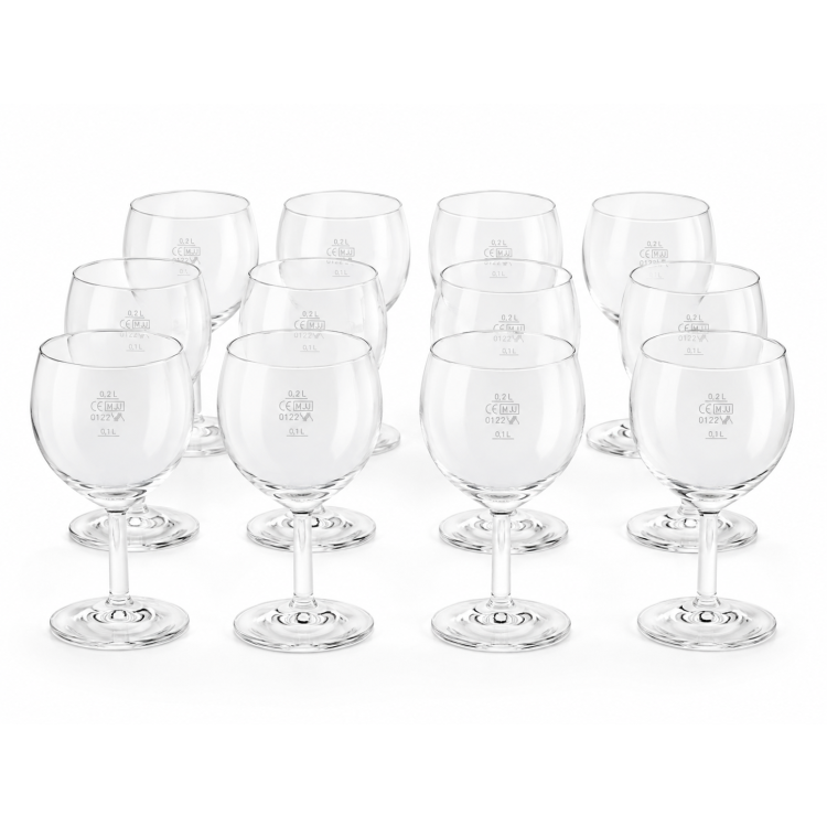 Van Well Weingläser Profi 250 ml, geeicht 0,1+0,2 l, 12 Stück kaufen