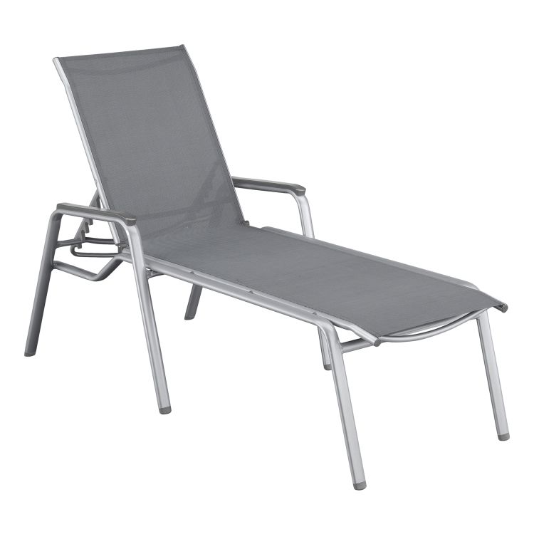 Stapelliege mit Armlehne Kunststoff CIRRUS