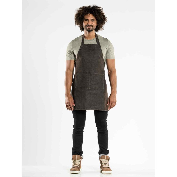 Latzschürze Base Brown Denim W7075