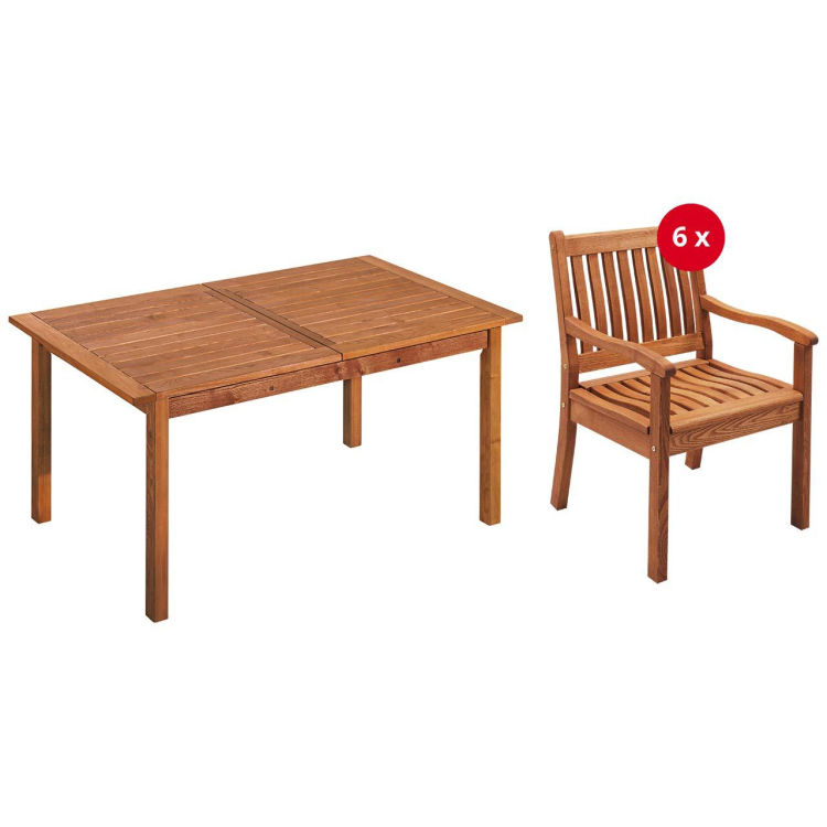 Gartenmöbel-Set 'Cansa' 7-teilig, 6 Sessel, 1 Tisch