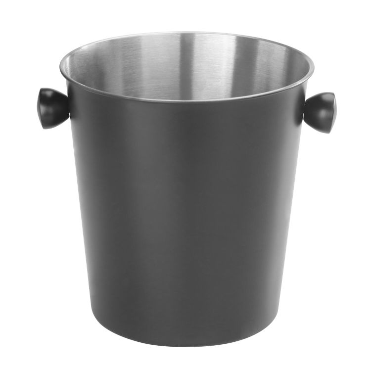 Refroidisseur à vin/champagne, 4 litres, acier inoxydable, revêtement noir