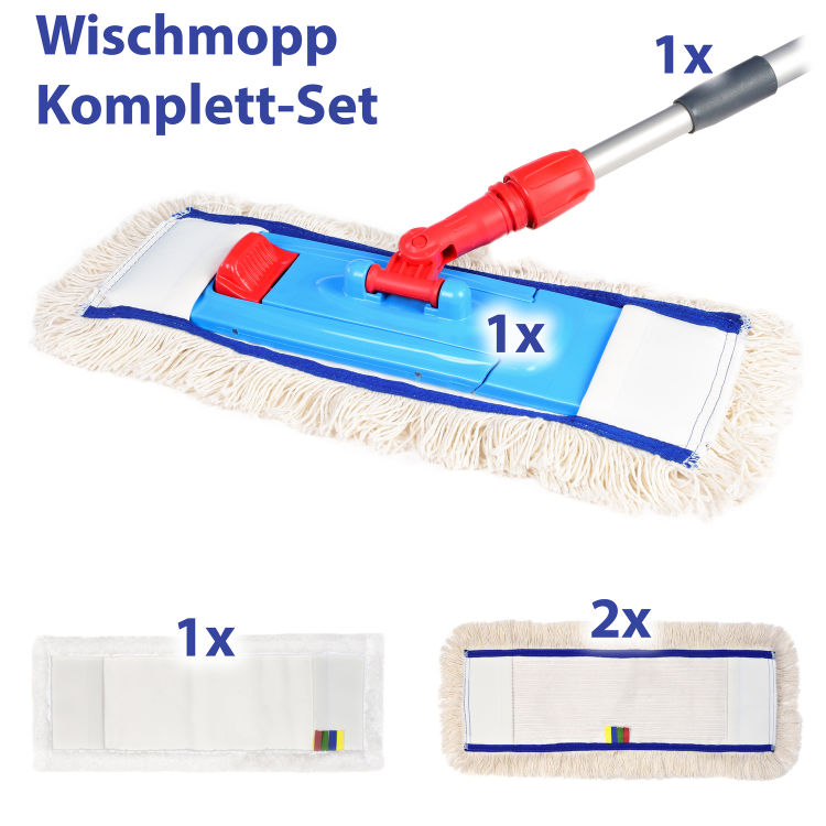 Wischmopp Set 50 cm, 5-teilig