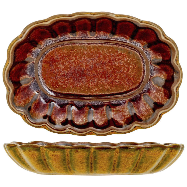 Elements Mustard Aperoschalchen Oval 9X6,5Xh1,5Cm