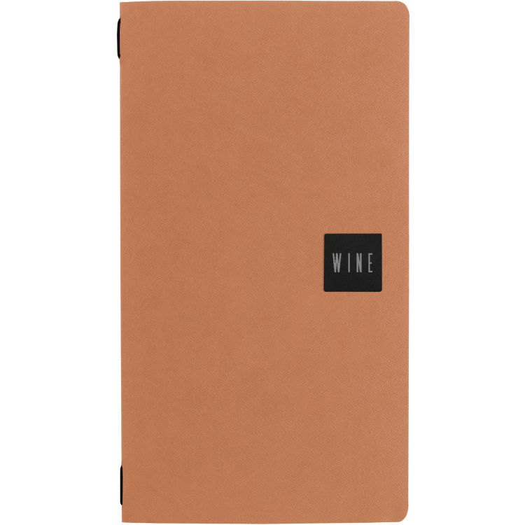 Stil casa, 12-teiliges Menükarten-Set Größe 2/2, Polyurethan, 18xh. 31,6 cm, drei Innenumschläge, elastischer Umschlaghalter, Farbe saffiano deserto (wüst).