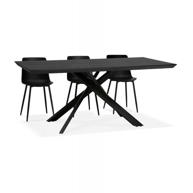 Tisch WALABY mit X förmigem Metallfuß für 8 Personen