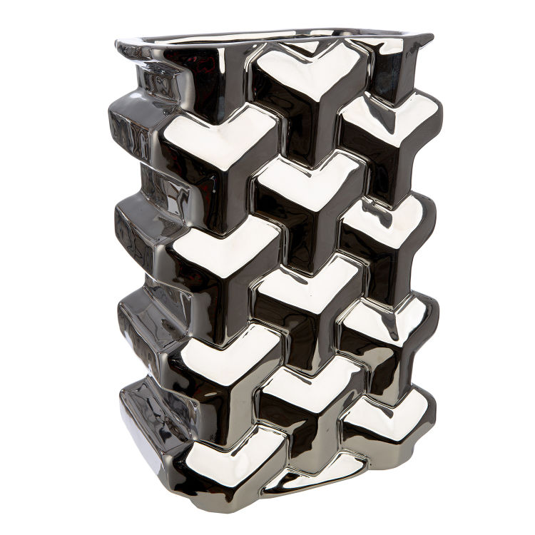 Vase Apollo silberfarben