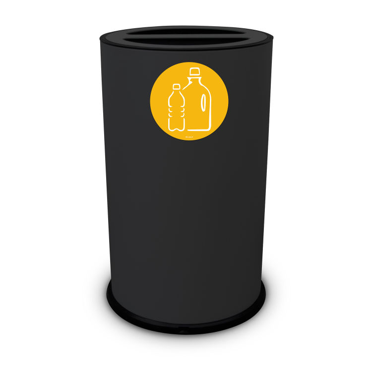 Stil Casa Abfallbehälter mit zwei Fächern, lackierter Stahl, magnetisches Piktogramm