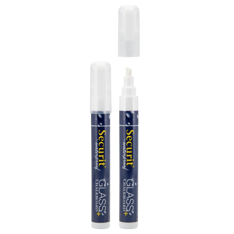 2er-Set Flüssigkreidestifte Waterproof Keilspitze 2-6mm