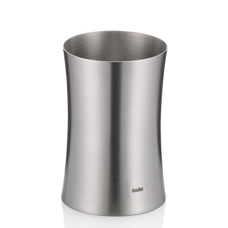 Becher Elegance Edelstahl 18/10 silber matt 10cm 6,5cmØ