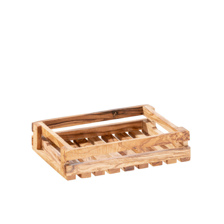 Table Caddy -OLIVE- H: 6 cm Olivenholz (Jedes Teil ist ein Unikat. Farbe und Maserung kann abweichen.)