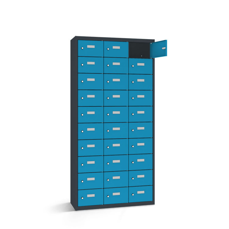 Wertfachschrank 30 Fächer mit anthrazitgrauem Korpus