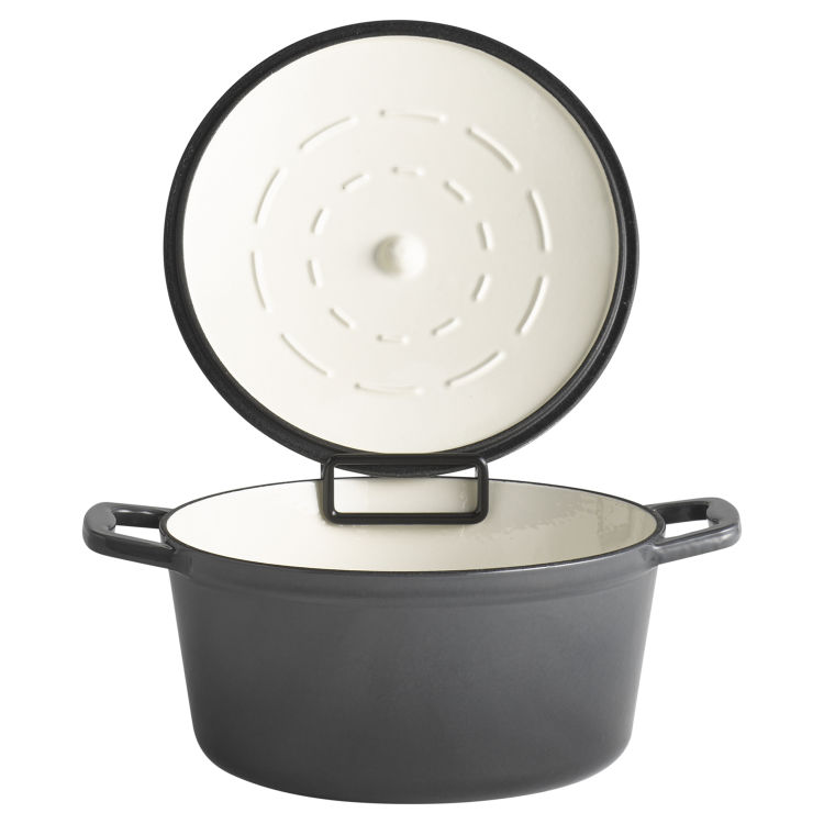 Kochtopf mit Deckel 5 Stars schwarz/grau; 4l;25x25x11,5cm (BxTxH)