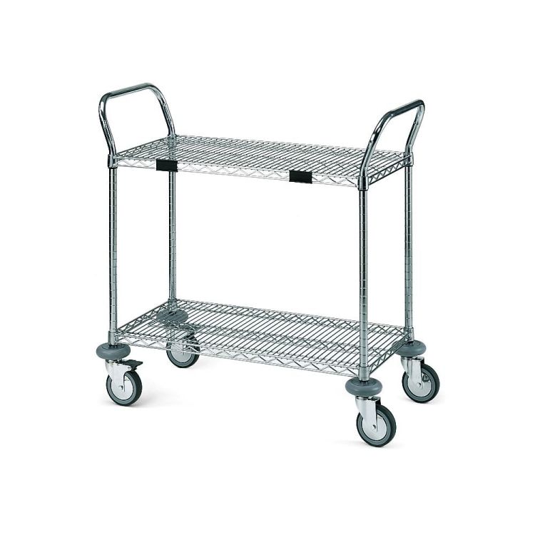 Robuster Transportwagen mit zwei Ebenen 90 x 45, vielseitig einsetzbar