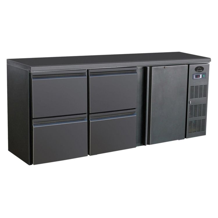 Flaschenkühltisch I 537L I 1 Tür / 4 Schubladen I BBC340