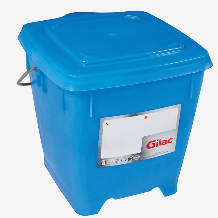Seau carré HACCP 12 L avec couvercle étanche