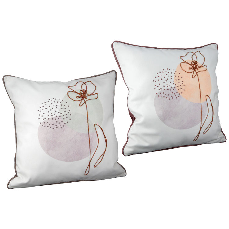 Kissen One Line Flower 2-sort. H. 45 cm