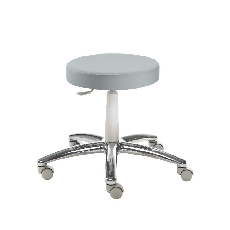 Drehhocker 1256, Kunstleder, Gestell lichtgrau