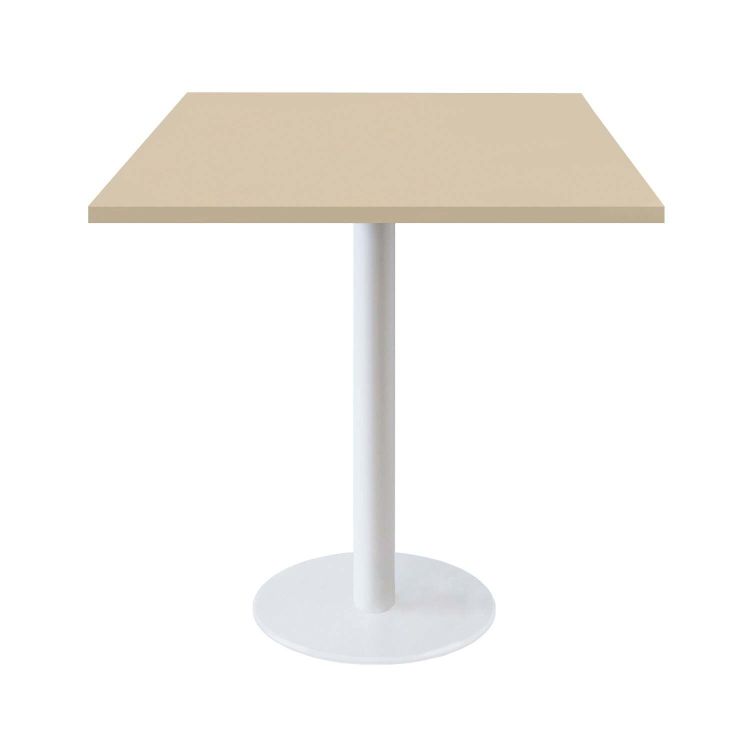 Table Rome carrée pied blanc - décors unis