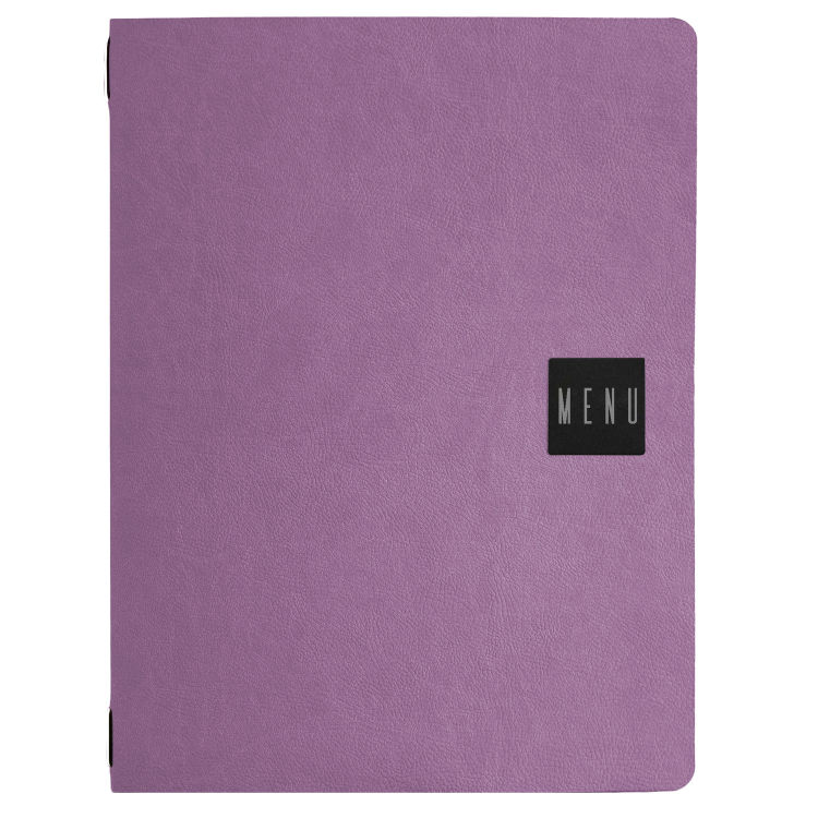 Stil casa, 12-teiliges Menükarten-Set A4, Polyurethan, drei Innenumschläge aus Kunststoff, elastischer Umschlaghalter