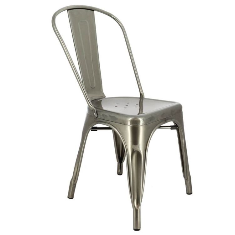 Chicago chaise metal - gris