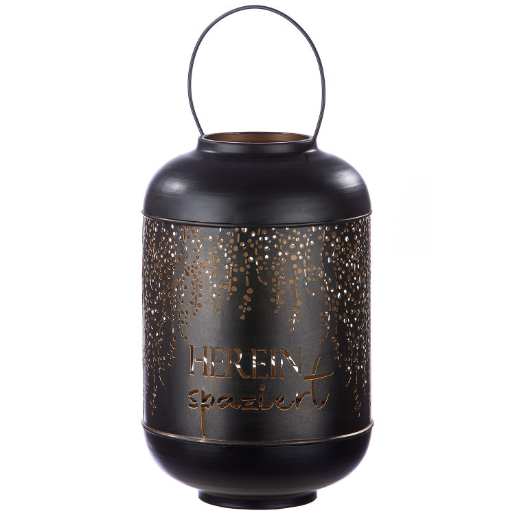 Windlicht Hereinspaziert H. 39 cm