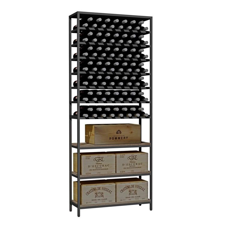 Metall-Holz Lagerregal Black Pure WOOD Modell 3