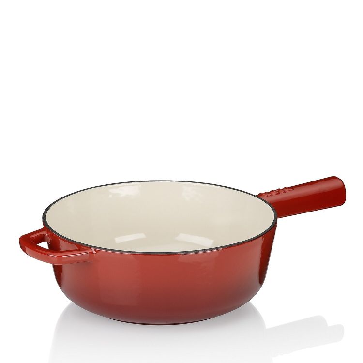 Käsefonduepfanne Calido Gusseisen rot 8,0cm 20,0cmØ 1,8