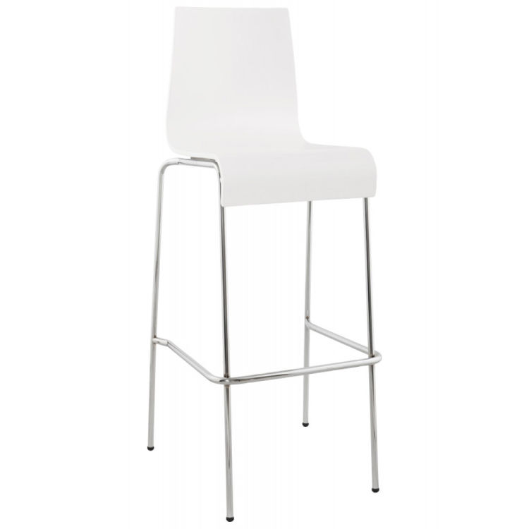 Hochhocker KWATRO aus weißem Holz