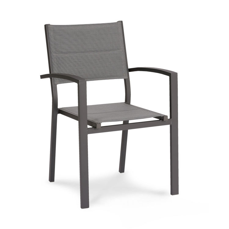 Fauteuil empilable Varese, avec accoudoirs, Ergotex
