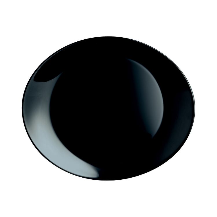 Italien Party black -  Steakteller 30 cm 6-tlg