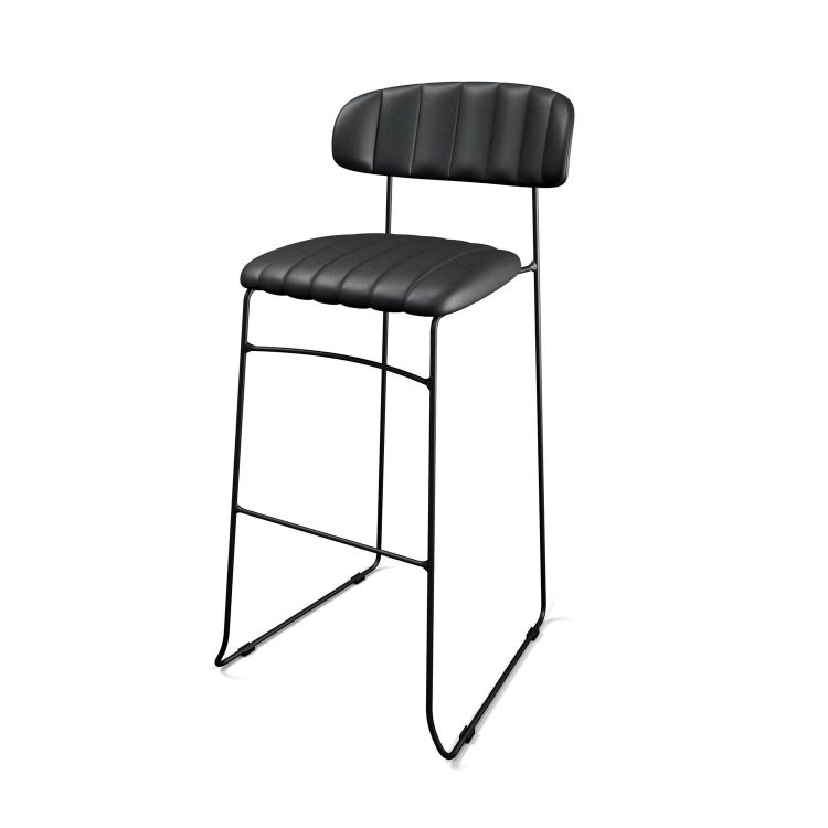 Chaise de bar Mundo, similicuir