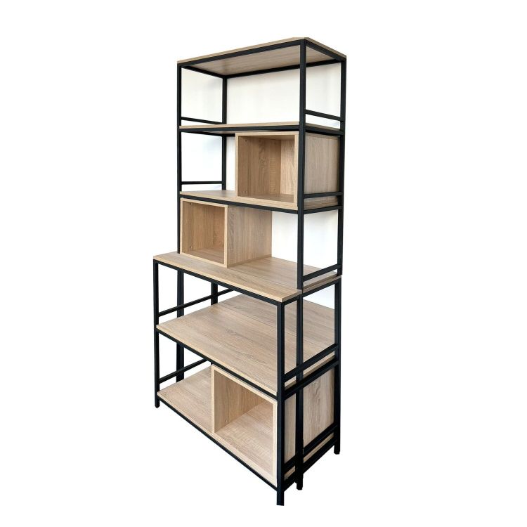 BLACK PURE Professional Modell 4 hoch mit drei festen Fachböden in Tiefe 65 cm + drei festen Fachböden in Tiefe 40 cm inkl. drei Würfel