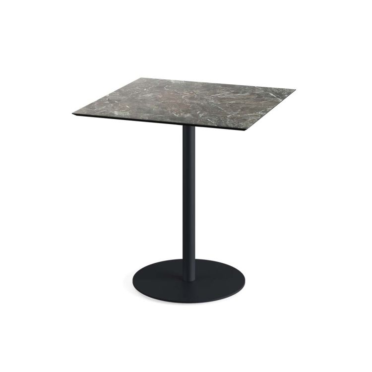 Terrassentisch Urban Schwarz Gestell + HPL quadratisch