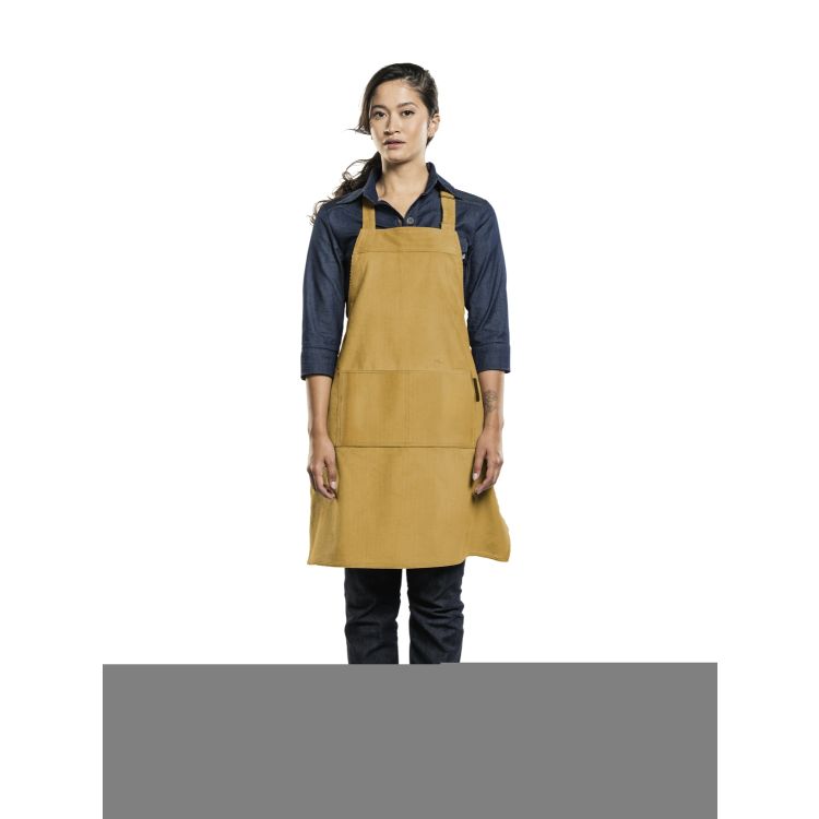 Latzschürze Base Yellow Velvet W70–L85